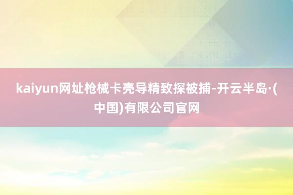 kaiyun网址枪械卡壳导精致探被捕-开云半岛·(中国)有限公司官网