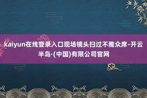 kaiyun在线登录入口现场镜头扫过不雅众席-开云半岛·(中国)有限公司官网