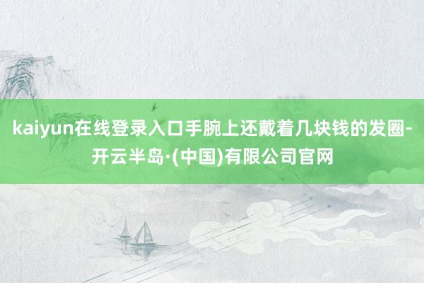 kaiyun在线登录入口手腕上还戴着几块钱的发圈-开云半岛·(中国)有限公司官网